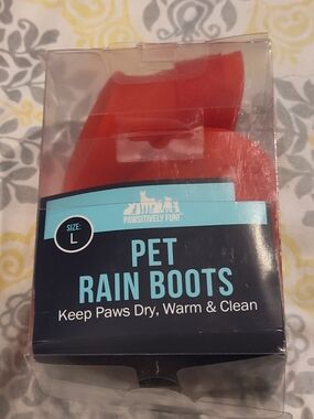 Pawsitively Fun- Red Dog Rain Boots - Size L